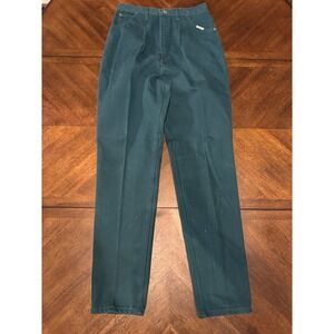 Wrangler Teal Green Pleated High Waisted Tapered Leg‎ Jeans Womens 17 6x 34 |S1